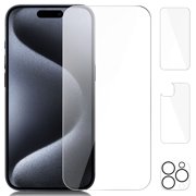 [3 Pack] Beeyoka Screen Protector for iPhone 15 Pro, iPhone 15 Pro Front and Back Screen Protector,Camera Protector Anti-Fingerprint for iPhone 15 Pro (6.1 inch)
