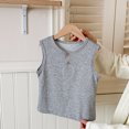 thumbnail image 2 of Plebaso Débardeurs pour Enfants en Coton Garçons Filles Camisoles Sans Manches Décontractées Col Rond Confortables T-Shirts d'Été, 2 of 4
