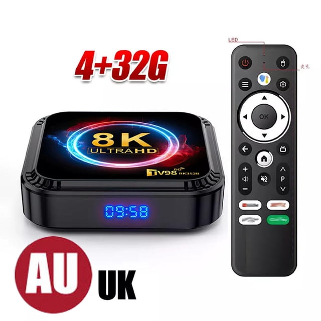 Android 13.0 Smart TV BOX 8K HDR10+ 2.4G& 5G WIFI Media Player Quad Core