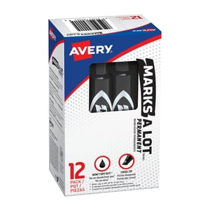 Marqueur permanent de pointe de biseau noir Marks-A-Lot®