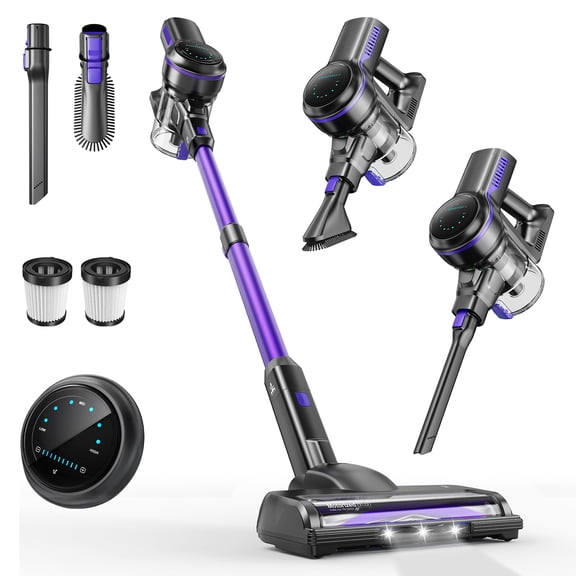 INSE S7P Lightweight Cordless Upright Vacuum Cleaner, 45kPa Powerful Suction, 55-Minute Run Time, Specialized for Carpets, Hard Floors, and Pet Hair