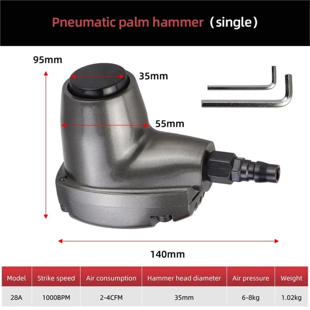 Multipurpose Handheld Air Hammer Pneumatic Palm Hammer Repair Pushpin ,Powerful