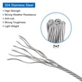 thumbnail image 4 of Uxcell 151FT Stainless Steel Cable Kit,  1/8" Silver 7x7 Strand Wire Rope with Loop Sleeves for Outdoor Deck Fence Wire, 4 of 7