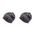 thumbnail image 3 of Maytalsory Bonnet Hijab Ethnique Imprimé Floral Turban Coloré Réglable Protection des Oreilles Accessoires de Style Bonnet Bleu Floral 2Set, 3 of 6
