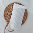 thumbnail image 3 of CSChome Stockings 1 Pair Japanese Style Ruffle Trim Bowknot Decor Women Stockings Retro Solid Color Hollow Jacquard Long Princess, 3 of 7