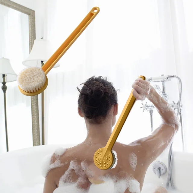 Limited Time Deal Iumwxz Long Handled Shower Brush Scrubbing Shower Brush Back Scrubbing Shower Brush Hand Scrubbing Shower Brush Hangable Soft Bristle Shower Brush Home Essentials