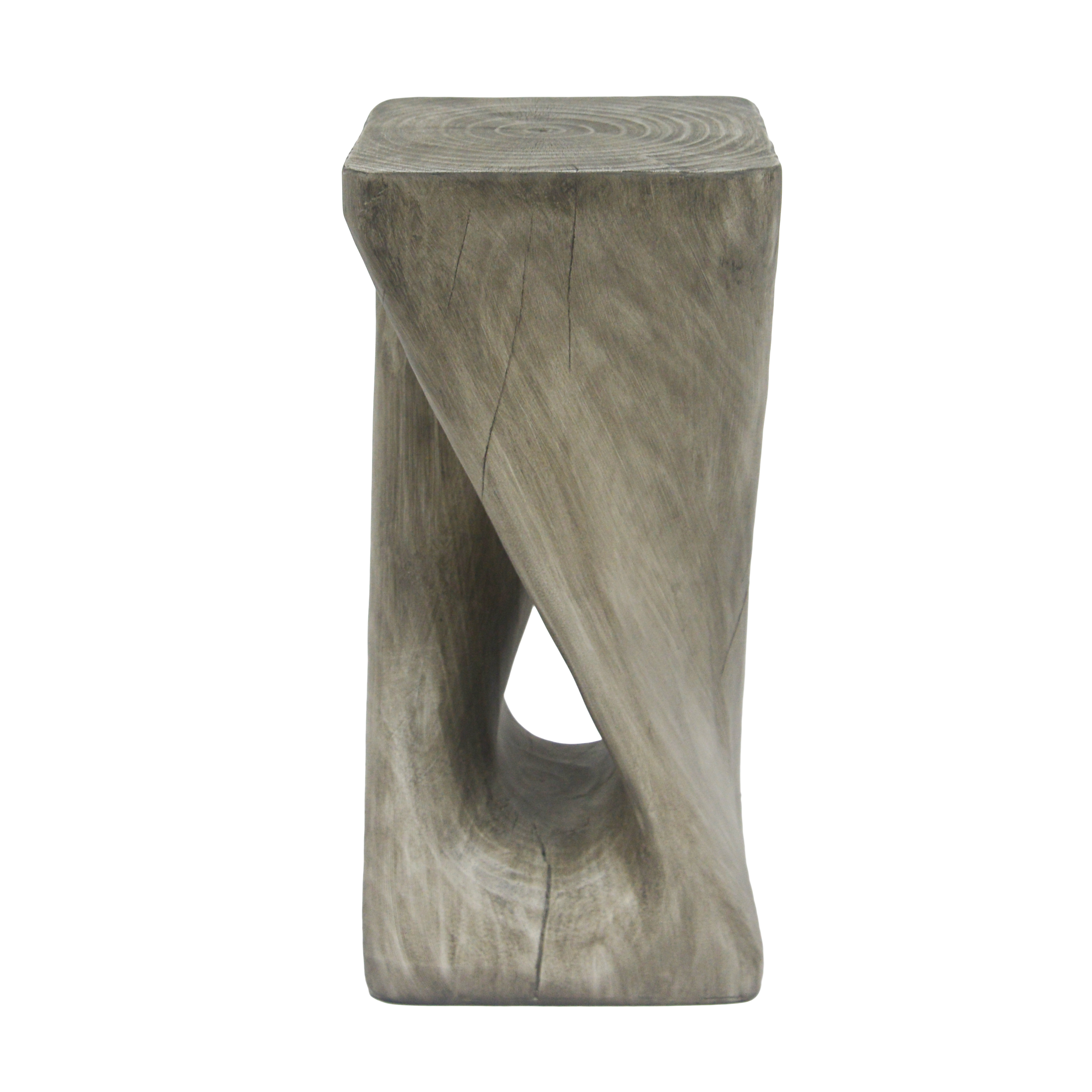 Table d'appoint Noble House grise MGO, texture bois, 68 cm de hauteur, grise