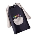 thumbnail image 3 of jifeng Multifunction Kids Painting Apron Palettes Pattern Washable Long Sleeve Painting A, 3 of 7