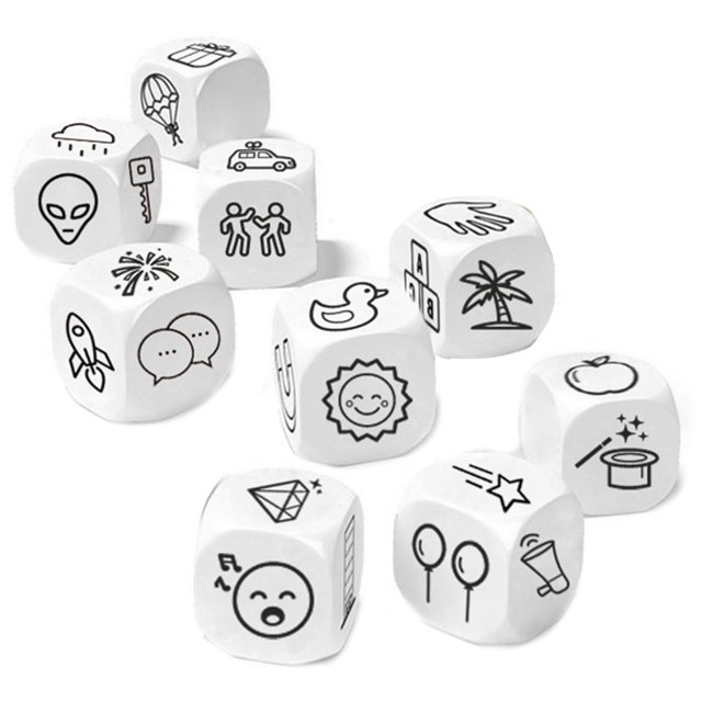 9 Pcs dés de Jeu Créatifs Mode dés Acryliques dés de Table pour Narration