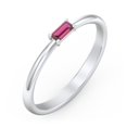 thumbnail image 3 of East-West Stackable Baguette Ring in 10K White Gold, 3 of 3