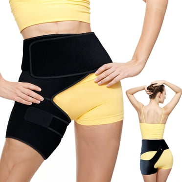 Astorn Ortho Wrap Hip Brace Right Leg - Adjustable Compression Support for Sciatica, Groin, Thigh, Hamstring, Arthritis & Injuries - Sciatic Nerve Relief for Men & W