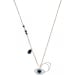 thumbnail image 3 of SWAROVSKI Crystal Duo Evil Eye Rose Gold-Plated Necklace, 3 of 9