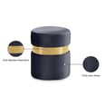 thumbnail image 3 of Meridian Furniture Hailey Contemporary Velvet Ottoman/Stool in Gray, 3 of 8
