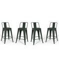thumbnail image 1 of Simpli Home Rayne 24" Industrial Metal Counter Stool in Sage Green (Set of 4), 1 of 9