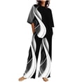 thumbnail image 1 of Hauts à Manches Courtes pour Femmes Costume d'Été Mode Short Imprimé Pantalons Colorés Costume Décontracté Deux Pièces Hauts à Manches Courtes pour Femmes Hauts d'Été pour Femmes avec Manches, 1 of 8