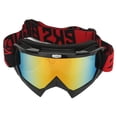 thumbnail image 3 of Lunettes de VTT, Lunettes de Motocross Antidérapantes Pliables Lentille PC Sangle Élastique pour Ski Monture Noire Lunettes Rouges, 3 of 8