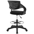 thumbnail image 3 of Modway Drafting Chair Office, Tall, Adjustable for Standing Desk, Black, 3 of 5