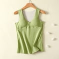 thumbnail image 1 of Gspmoly Womens Tops, Women'S Spring and Winter Silk Rong V-Neck Warm Tank Top with Removable Chest Cushion Bottom Tank Top Slim and Slim Women'S Top Womens Shirts up to 60% Off, 1 of 6