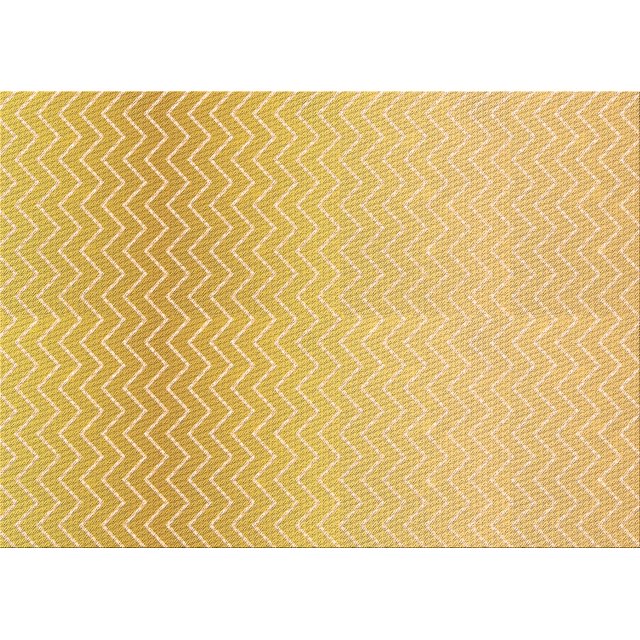Ahgly Company Tapis d'Intérieur Lavables en Machine, Rectangle, Zone Jaune Transitionnel, 6' x 9'