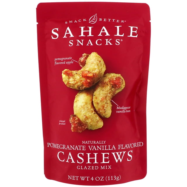 Sahale Snacks, Glazed Mix, Naturally Pomegranate Vanilla Flavored Cashews, 4 oz (113 g)