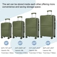 thumbnail image 4 of Joyway Ensemble de 4 Valises Rigides avec Roulettes Multidirectionnelles et Serrure TSA, Bagage Cabine Léger Idéal pour l'École, les Voyages et les Fins de Semaine (Vert), 4 of 7