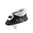 thumbnail image 2 of Silverts Men & Women Soft Fleece Booties Extra Wide Slippers, L, Black, 2 of 2
