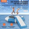 thumbnail image 2 of VEVOR Inflatable Water Bouncer, 10ft Recreational Water Trampoline, Portable Bounce Swim Platform with Slide, 3-Step Ladder & Electric Air Pump,, 2 of 9