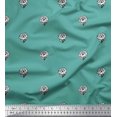 thumbnail image 1 of Soimoi Silk Fabric Floral Block Print Fabric by The Yard 42 Inch Wide, 1 of 3
