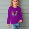 thumbnail image 5 of RXIRUCGD Chemises à Manches Longues pour Filles, Col Rond Mignon, Blouses Décontractées Élégantes (Violet, Taille : 3 Ans), 5 of 5