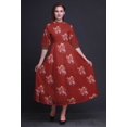 thumbnail image 2 of Bimba Robe à Manches Roulées pour Femmes à Imprimé Floral, Col Mandarin, Chemise Boutonnée - Très Petit, 2 of 5