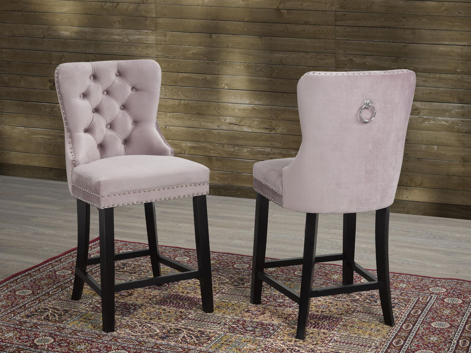 Karem Counter Stool, Set of 2, Salmon