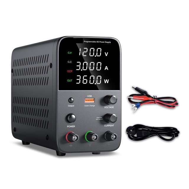 Alimentation CC Programmable 30V 10A, Affichage Numérique Réglable, Mini Climatiseur de Labo, Alimentation 60V 5A 120V3A pour Réparation de Téléphone Cellulaire, Facile à Utiliser