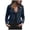 Blue, variant on Moxiu Jackets for Women Trendy Faux Suede Moto Jacket Open Front Cardigan Leather Motorcycle Jacket Lapel Collar Coat Women Black,L