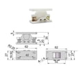 thumbnail image 3 of yeacher Heavy-Duty Spring Latch with Dual Roller Mechanism - Durable Plastic & Zinc Alloy Construction for Cabinets, Drawers, and Doors - Easy Installation with Included Screws - White Plastic Finish, 3 of 5