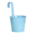 thumbnail image 2 of Hanging Flower Pot Sturdy Natural Style Iron Exquisite Metal Bucket for Balcony White L, 2 of 13