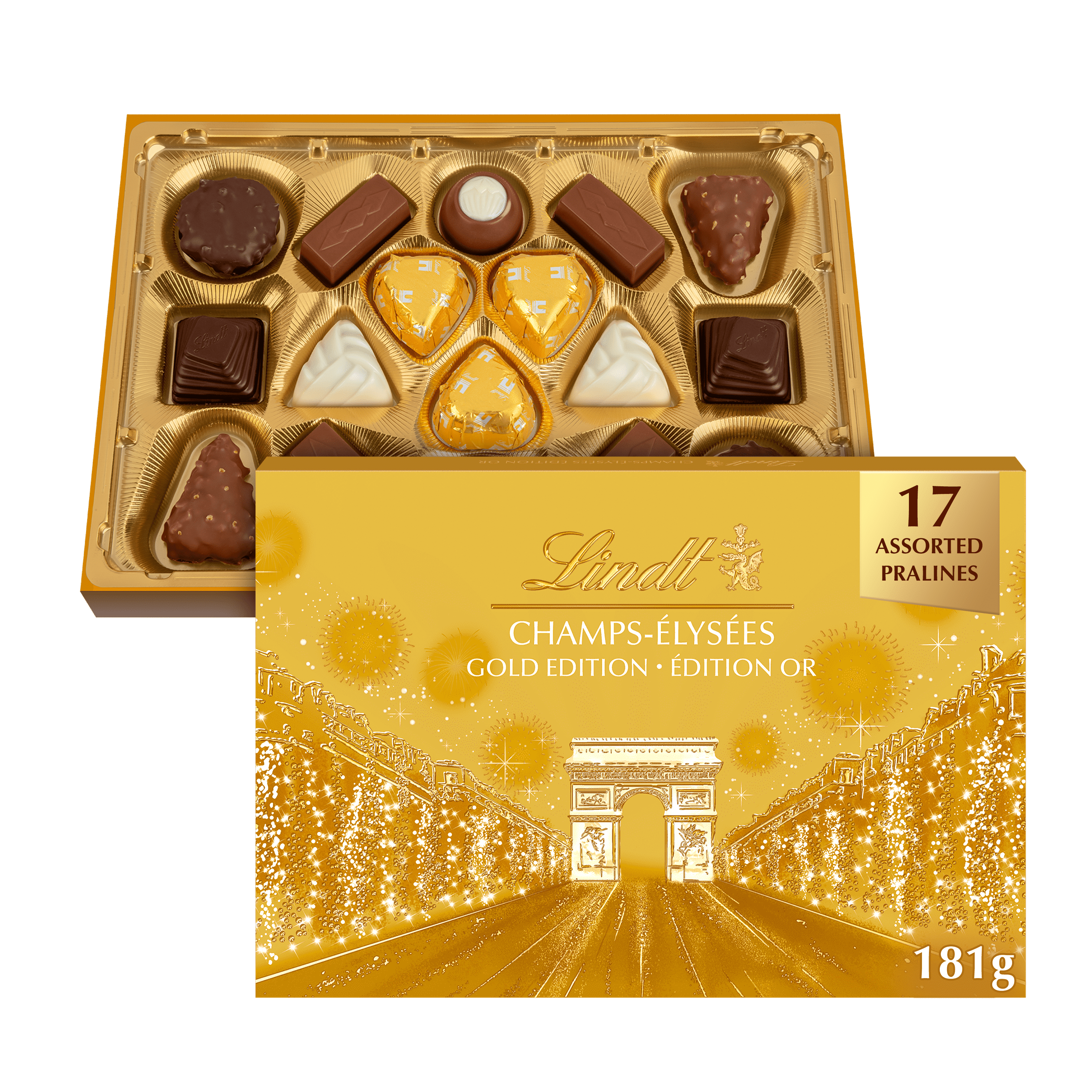 Boîte de chocolats assortis Champs-Élysées de Lindt, 181g