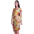 thumbnail image 4 of Moomaya Womens Full Sleeve Printed Midi Length Printed Bodycon Dress, 4 of 6