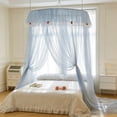thumbnail image 4 of Kieccall French Style Dome Bed Canopy Foldable Mosquito Net Fine Mesh for Bedroom Home Insect Protection and Romantic Decor, 4 of 6