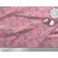 thumbnail image 3 of Soimoi Silk Fabric Leaves & Floral Block Fabric Prints by Yard 42 Inch Wide, 3 of 3