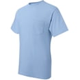 thumbnail image 3 of Hanes Beefy-T Men`s Pocket T-Shirt, S, Light Blue, 3 of 6