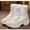 Beige, variant on Pisexur Black Friday Deals 2022! EGNMCR Warm Snow Boots for Women Waterproof Winter Ankle Booties Outdoor Fur Lined Anti-Slip Cold Shoes