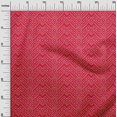 thumbnail image 2 of oneOone Silk Tabby Red Fabric Geometric Bandhani Craft Projects Decor Fabric Printed By The Yard 42 Inch Wide, 2 of 4