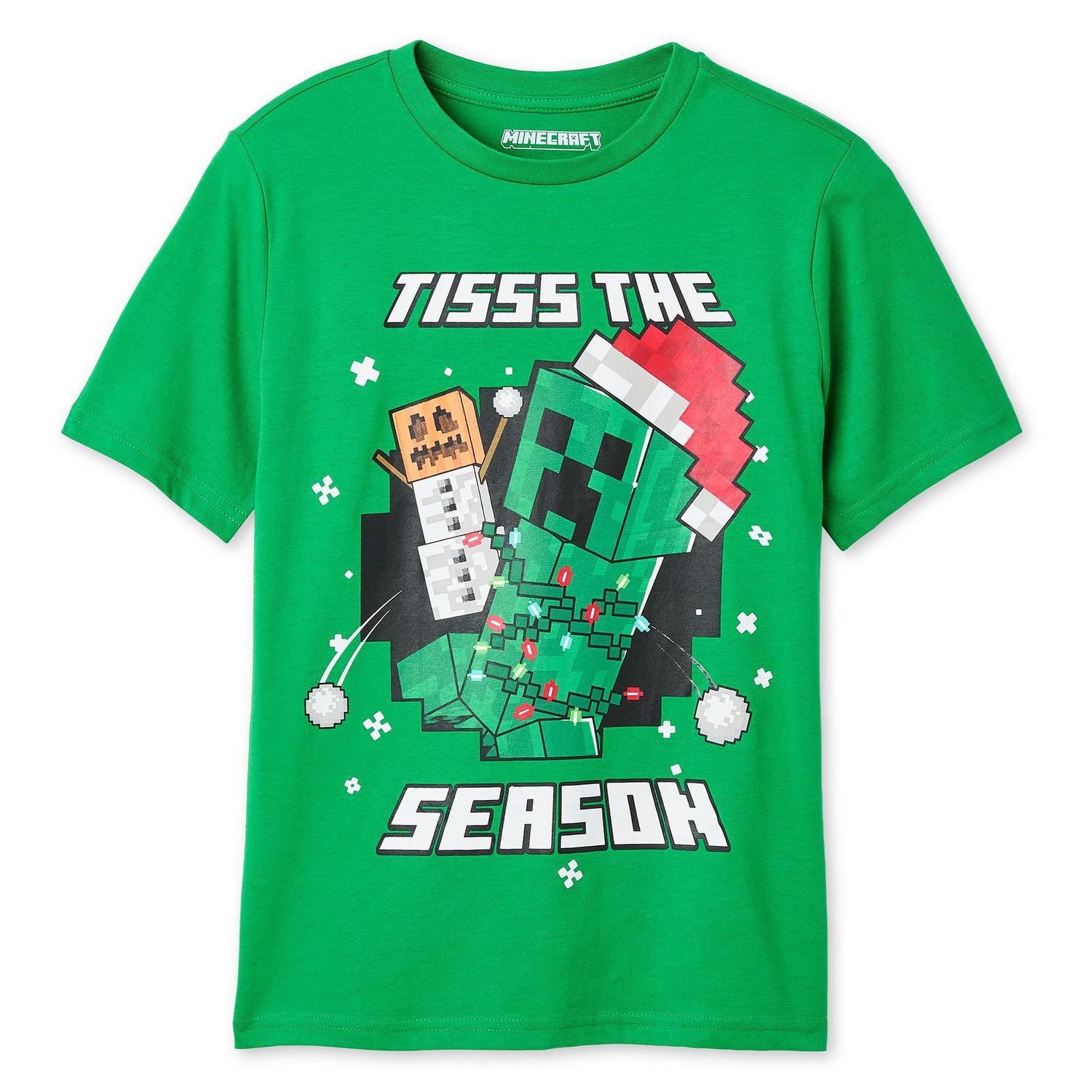 T-shirt à imprimé graphique des Fêtes Minecraft pour garçons