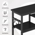 thumbnail image 4 of Bestier Narrow Console Table Buffet Sideboard Side Desk Entryway Table with 4 Storage Shelves & 2 Hooks, Black, 4 of 6
