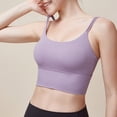 thumbnail image 2 of Timegard Sports Bra for Women Longline Back Ruched Low Impact Athletic Yoga Bras Workout Running Top, 2 of 7