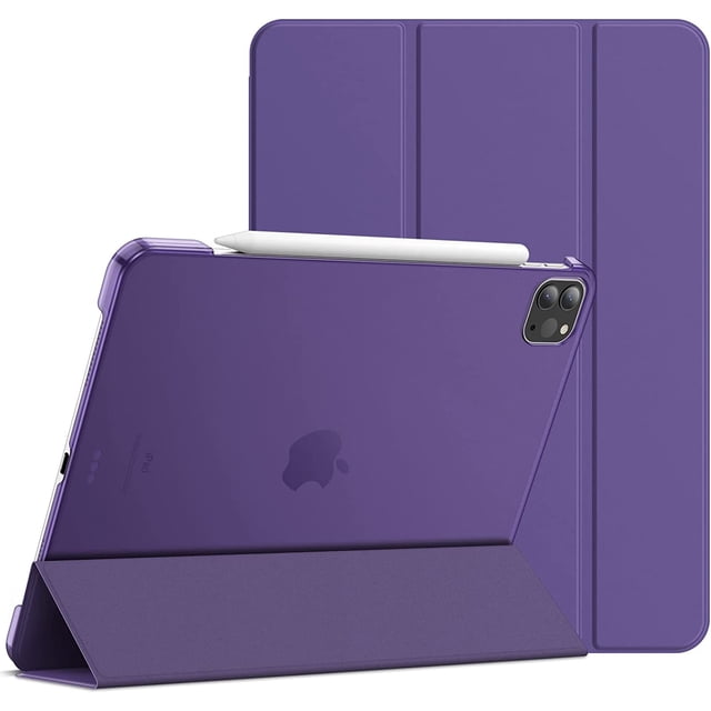 Case for iPad Pro 12.9 Inch Case, (2022/2021/2020, 6th/5th/4th Generation), Convenient Magnetic Attachment, Two-Way Stand, Full Pencil 2 Support, Rebound Folio Stand Cover Case - Purple