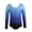 Blue, variant on Greyghost Children Kids Girls Long Sleeve Leotards, Bright Color Patterned Gradient Ballet Practice Dance Wear Costumes, Athletic Gymnastics Bright Color Body Suits