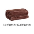 thumbnail image 3 of Imitation Rabbit Fleece Blanket,Double Layer,Thickened Solid Color,Office Nap Blanket,Comfortable,Home Decor,Warmth,Softness,Hot Weather,PENDANE,Coffee, 3 of 6