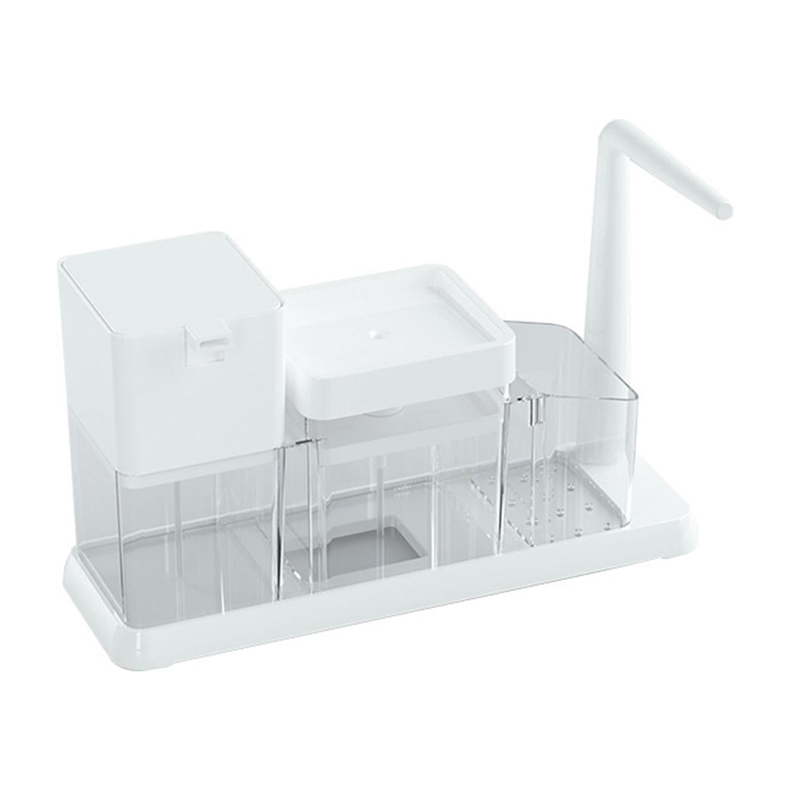 GROWTH TANK Dish Soap Dispenser with Sponge Holder Kitchen Bathroom Automatic Liquid