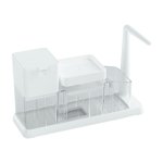 GROWTH TANK Dish Soap Dispenser with Sponge Holder Kitchen Bathroom Automatic Liquid